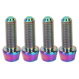 4pcs M5*15mm Bicycle Titanium Alloy Tapered Bolts Mountain Bike Stem Fixed Screws