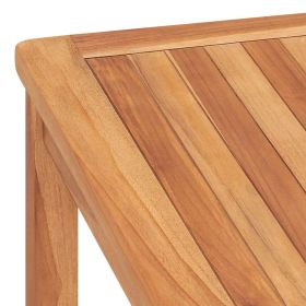 vidaXL Garden Dining Table 120x120x77 cm Solid Teak Wood