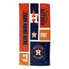 [Personalization Only] OFFICIAL MLB Colorblock Personalized Beach Towel - Astros