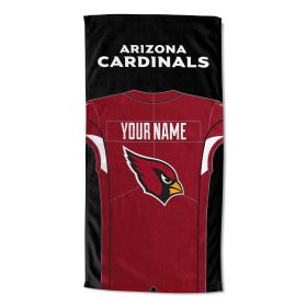 [Personalization Only] OFFICIAL NFL Jersey Personalized Beach Towel - Arizona Cardinals