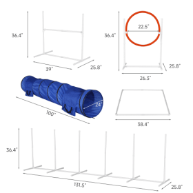 6-piece Dog Agility Training Equipment Set