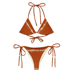 String Bikini In Burnt Orange Shibori (Option: 3XL)