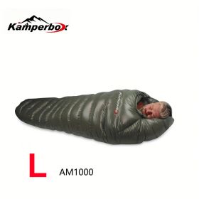 Kamperbox Cold Temperature Winter Sleeping Bag Down Sleeping Bag Winter Camping Sleeping Bag (Option: AM1000LEFT)