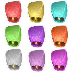 KongMing Lanterns; Flying Paper Lamp; Outdoor Sky Lantern; For Wishing Memorial And Blessing; Chinese Red Lanterns For Weddings; Birthday Party Decora (Quantity: 1pc-Random Color)