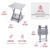 SUNNYFEEL Folding Camping Table - Lightweight Aluminum Portable Picnic Table, 18.5x18.5x24.5 Inch for Cooking, Beach, Hiking, Travel, Fishing, BBQ, In